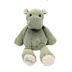 Scentsy Buddy Halla Hippo Gray Plush Baked Apple Pie Scent Retired Collectible
